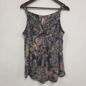 The Camilla Womens Sheer Dark Floral Fairy Grunge Babydoll Top Size 14 Whimsical